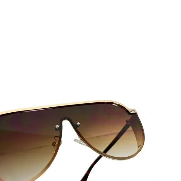 SUNGLASSES Fashion Gold & Brown Shades Sun Glasses Summer Beach Vacation - Picture 14 of 16